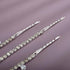 Xerling Bridal Headpiece for Wedding, Silver Zircon Crystal Dangling Tassel Hair Chain Clip-on Accessories