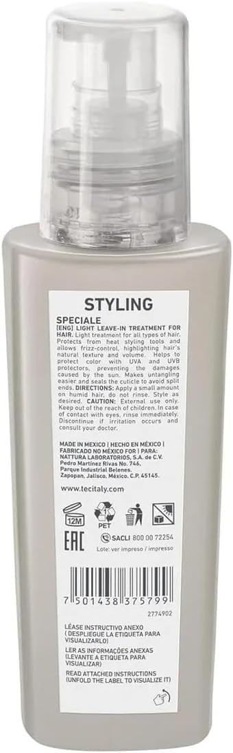 Tec Italy SPECIALE Lightweight Leave-In Hair Treatment, 125 ml / 4.22 oz