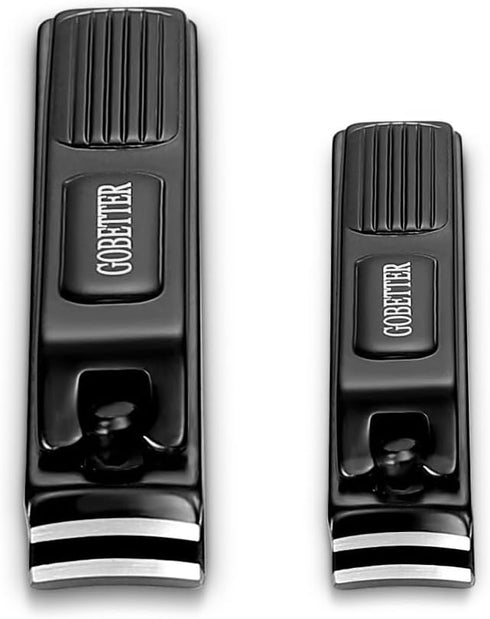 Nail Clippers Manicure Set - Sharp Stainless Steel Toenail and Fingernail Clippers with Metal Case