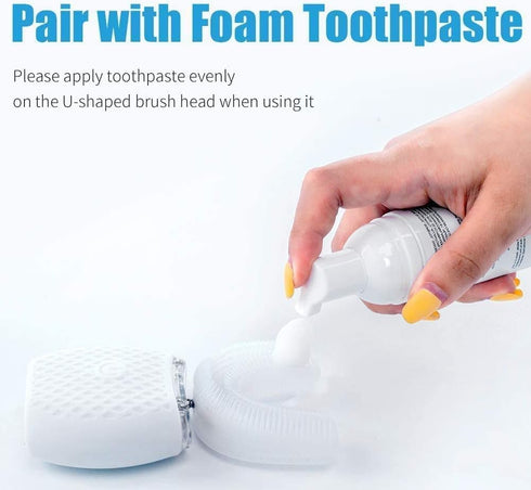 Automatic Ultrasonic Toothbrush, 360° Waterproof Rechargeable Electric Toothbrush for Travel and Household