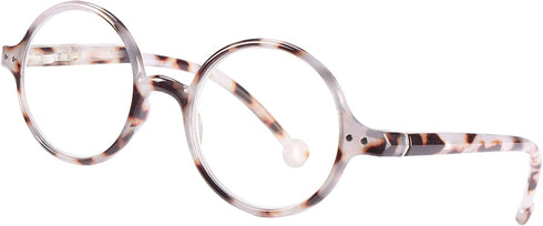 Round Reading Glasses for Women Men, Blue Light Blocking Circular Readers Unisex Ultra Lightweight Circle Cheaters