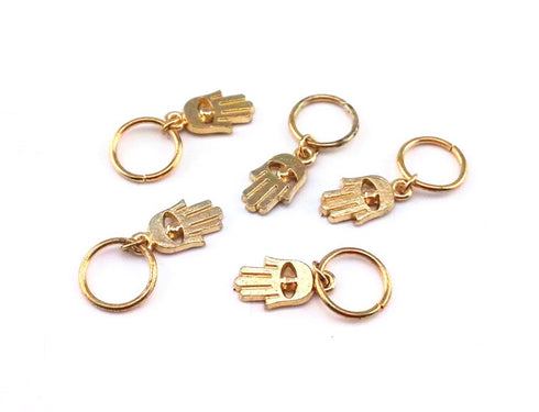 yueton 30pcs Gold Ring Shell Hands Leaves Star Pendant Rings Set, Hair Clip, Headband Accessories