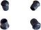 Rubberfeetwarehouse 4-Pack Durable Rubber Chair Leg Caps, Suitable for Canes, Walking Sticks, and