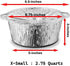 Jetfoil 2.75 3 Count Decorline Aluminum Round Foil Pot with Lid Qtz X Small | Disposable Cooking Containers | Oven