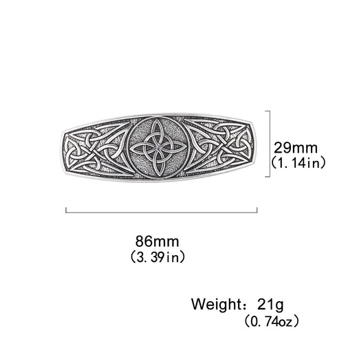 TEAMER Fashion Vintage Celtic Knot Hair Clip, Metal Barrettes Engraved Headwear for Women