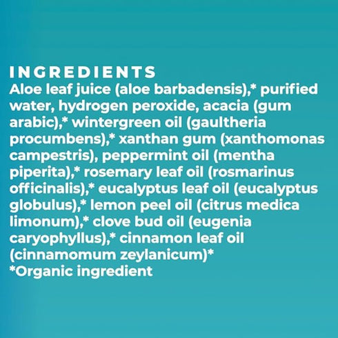 Essential Oxygen Certified BR Organic Brushing Rinse, All Natural Mouthwash for Whiter Teeth, 16 Ounce