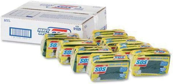 S.O.S. Heavy Duty Scrubber Sponge, Value Pack of 3 Sponges