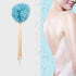 Loofah Back Scrubber for Shower, Wooden Handle Bath Sponge, Soft Nylon Mesh Back Cleaner, Body Brush for Women