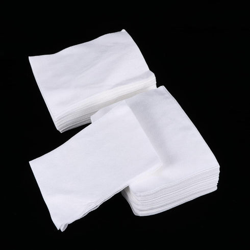 50pcs Body Art Disposable Wipe Paper - Cleaning Tool Towel Tissue, White Makeup Paper Towel