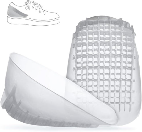 Tuli's Heavy Duty Gel Heel Cups, Regular, 1 Pair for Shock Absorption and Heel Pain Relief