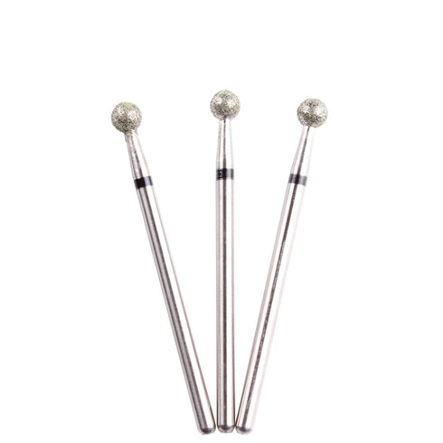 MZCMSL 3PCS Cuticle Clean Nail Drill Bit, Ball Head Diamond Electric File for Nail Salon Manicure