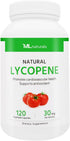 Natural Lycopene 30 mg, 120 Vegetable Capsules, All-Natural Antioxidant Supplement from Tomatoes