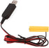 USB 5V to 1.5V AA Battery Eliminators USB Power Supply Cable Replace 1x 1.5V AA Battery for Electric Toy Clock LED Light Replace Batteries