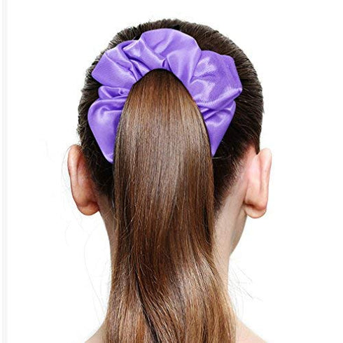 Jaciya 12 Pack Purple Satin Hair Scrunchies, Elastic Band Hair Bobbles, Ponytail Holder Hair Accessories for Women Girls