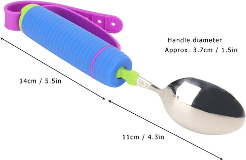 Elderly Eating Spoon, 360° Flexible Rotation Head for Practical Disabled Eating Aid