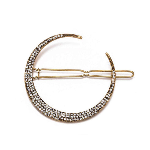 Vintage Rhinestone Moon Snowflake Star Hair Clip - Bobby Pins for Women, Alloy Barrettes