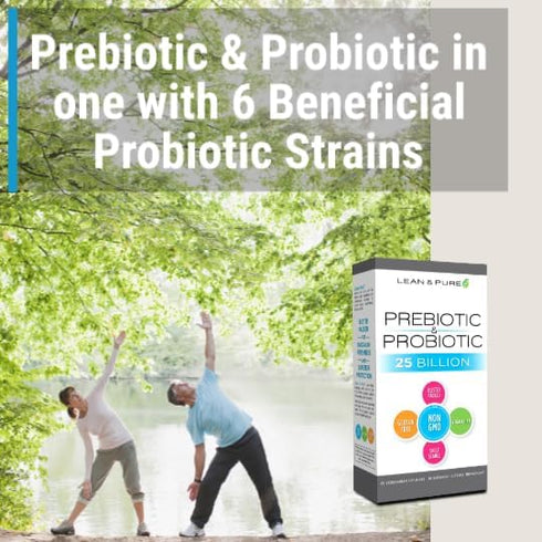 Lean & Pure Prebiotic & Probiotic, 30 Count, 25 Billion Live and Shelf Stable Cultures, Non-GMO, Vegetarian, Gluten Free