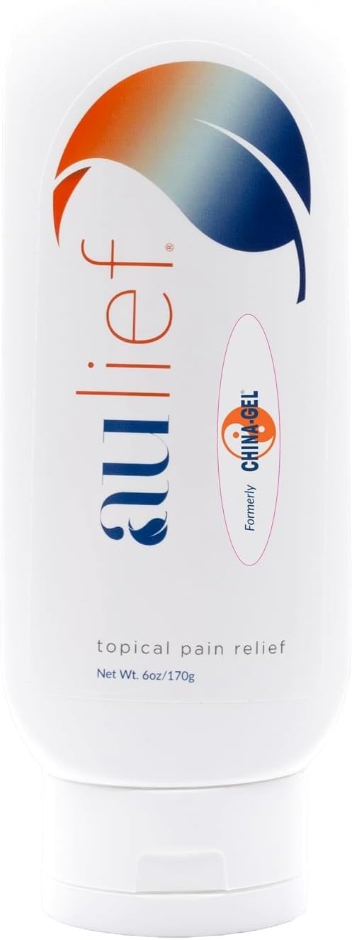 Aulief Topical Pain Relief Cream by China-Gel - For Neck, Knee, Back Pain Relief & Other Muscle and Joint Pain (6 oz