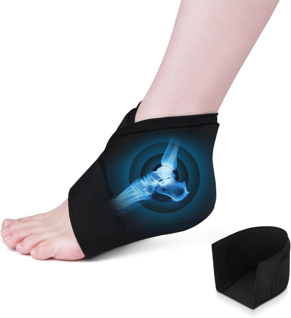 Heel Ice Pack for Pain Relief, Reusable Gel Ankle Ice Pack Wrap for Heel Pain, Plantar Fasciitis, Sports Injuries