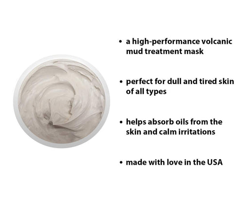 Raya Volcanic Mud Masque (605), Deep Pore Facial Treatment Mask for Dull Skin, Clears Pores