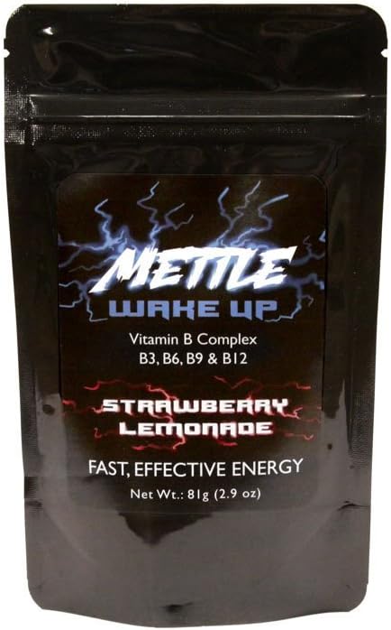 Energy Drink Powder - 50 Servings, Sugar Free, 200mg Caffeine - Mettle Energy Drink Mix (Strawberry Lemonade)