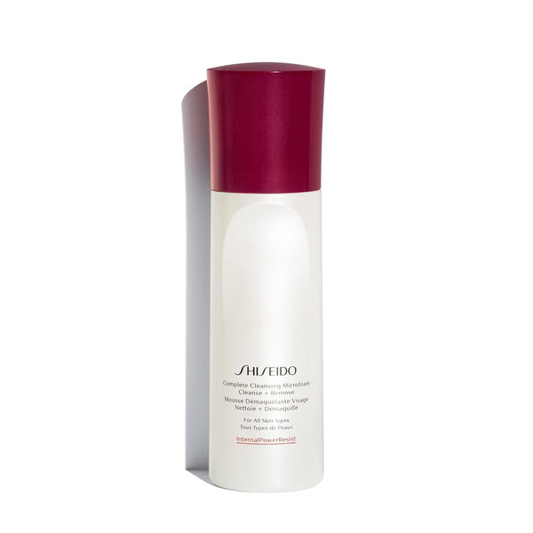 Shiseido Complete Cleansing Microfoam - 180 mL Light, Oil-Free Foaming Cleanser for Smooth, Hydrated Skin