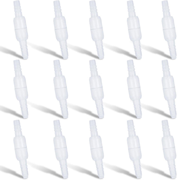 15pcs Oxygen Tubing Connector, 360-Degree Rotation Tubing Swivel Connector for Oxygen Cannula Hose