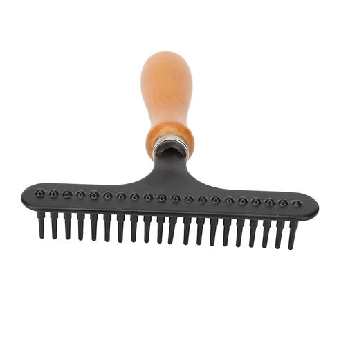 HURRISE Handheld Carpet Rake Cleaning, Pet Hair Removal Broom, Stainless Steel Grooming Hair Rake for Beauty Salon