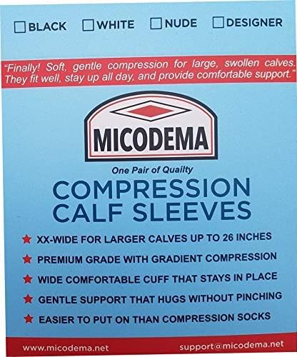 Compression Calf Sleeves Extra Wide - Soothing Gradient Support with Comfortable Cuffs