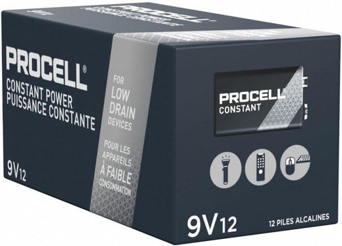 PROCELL 12 9V, 12/Box Alkaline Batteries