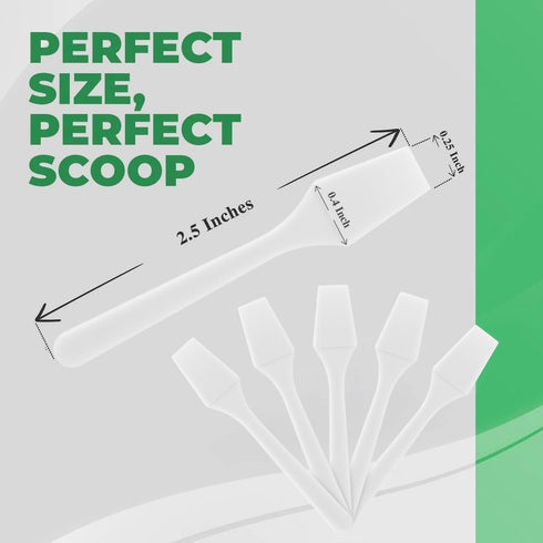 100 Pack 2.5 Inch Cosmetic Spatulas, Small Plastic Spatula for Cosmetics, Creams, & Crafts