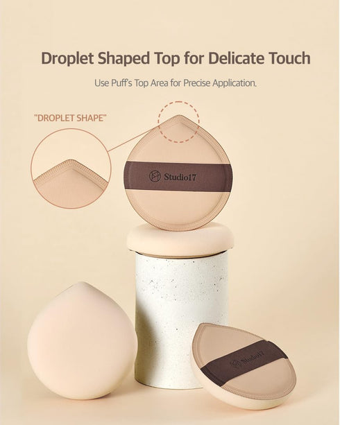 PangPang Korean Makeup Sponge Puff, 2.2 Inch Fluffy Cushion Puff for Foundation and Powder