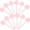 KALLORY 100pcs Mousse Spoon Set, Heart Shaped Cake Spoon, Mini Spoons for Jars, Small Shovel Spoons, Espresso Spoons,