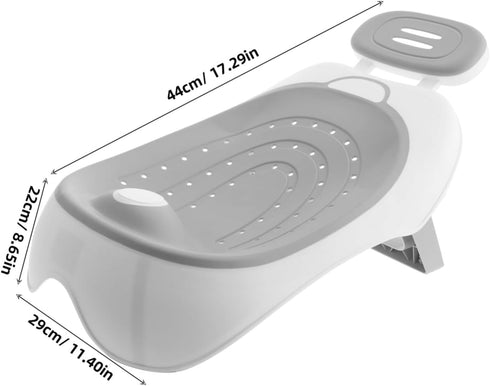 Adjustable Bath Seat with Non-Slip Foam Support Foldable Bathtub Mat for Versatile Bath Stool Bed Fits Double Sinks