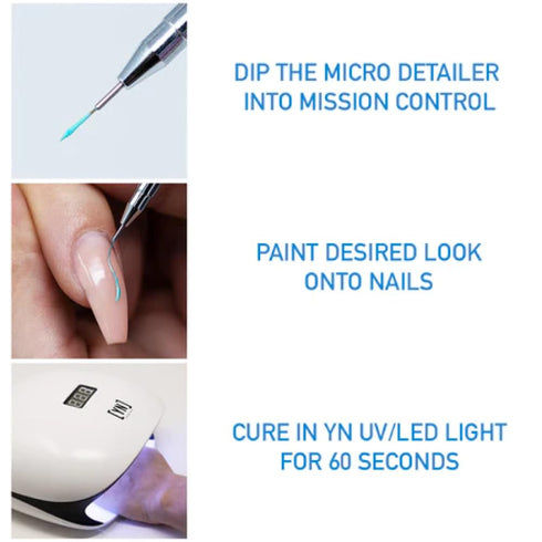 Young Nails Mission Control Gel Paint for Nails, 5 grams, Precision Gel Paint for Detailed Nail Art, Cure with Zero