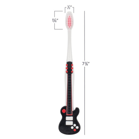SmileGoods Y333 Rock'n Smile Guitar Youth Toothbrush, 33 Tuft, Soft Bristle, Assorted Colors, Bulk Pack of 72