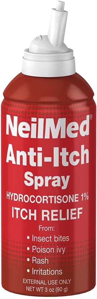 NeilMed Anti Itch Relief Spray - Hydrocortisone 1%, 3 Oz