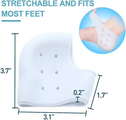 Heel Sleeves, Sumiwish 6PCS Gel Heel Cushion, Support for Plantar Fasciitis, Pain Relief and Cracked Heels