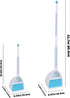 Mini Broom and Dustpan for Home Kitchen Sweeping, Kids (White+Blue)
