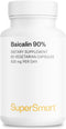 SuperSmart 90% Baicalin 500mg per Day Supplement, Chinese Skullcap Extract, Non-GMO & Gluten Free, 60 Vegetarian