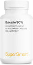 SuperSmart 90% Baicalin 500mg per Day Supplement, Chinese Skullcap Extract, Non-GMO & Gluten Free, 60 Vegetarian