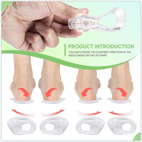 Heel Donut Cushions, Heel Cups, Silicon Insoles, One Size Fits All - 1 Pair