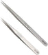 Professional Tweezers Set - FEITA Precision Tweezers with Travel Case - Silver 7Pcs