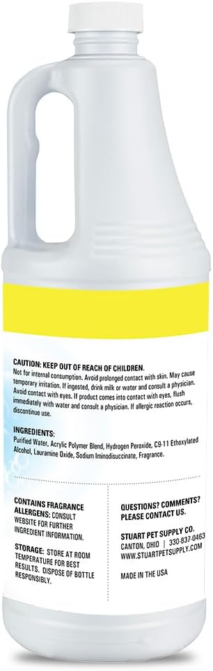 Professional Strength Oxy Carpet Cleaner Solution, Deodorizer for Carpet Shampooer Machine for Pet Stains