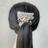 LOVEF Easy Combs Double Stretching Combs, New Hair Accessory for Popular Hairstyles in Round Beads (White)