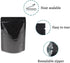 FERENLI 100 Pieces Resealable Mylar Bags - Stand Up Foil Pouch for Food Storage Packaging Airtight Zipper Pouches