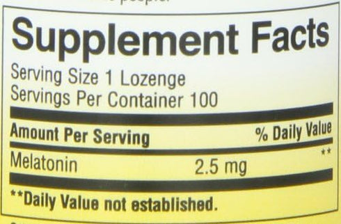 Nature's Way Melatonin Lozenge - Sleep Support*, 2.5 mg, 100 Vegan Lozenges