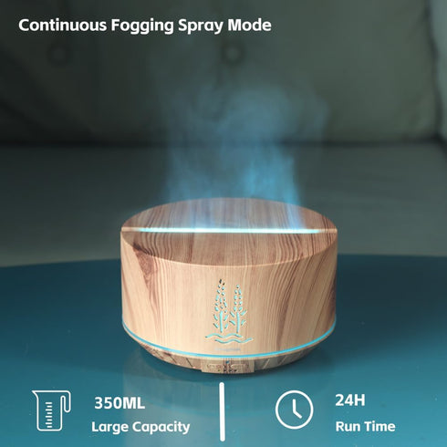 Thoughtalk 500ml 32H 7 Ultrasonic Essential Oil Diffuser, Aroma Air Diffuser for Home Bedroom Large Room, Cool Mist Oil