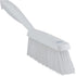 Vikan 45875 Bench Cleaning Brush, Soft Bristle Dustpan Brush & Sweeper with Handle, 14-Inch, White