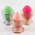 LanMa Beauty Sponge Blender Holder, 2 Pack Silver Makeup Sponge Drying Stand Storage Egg Powder Puff Display Stand